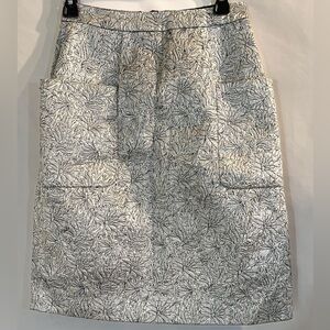 NWT TOPSHOP Metallic Unique A Line Brocade Angie Holiday Skirt Size 4